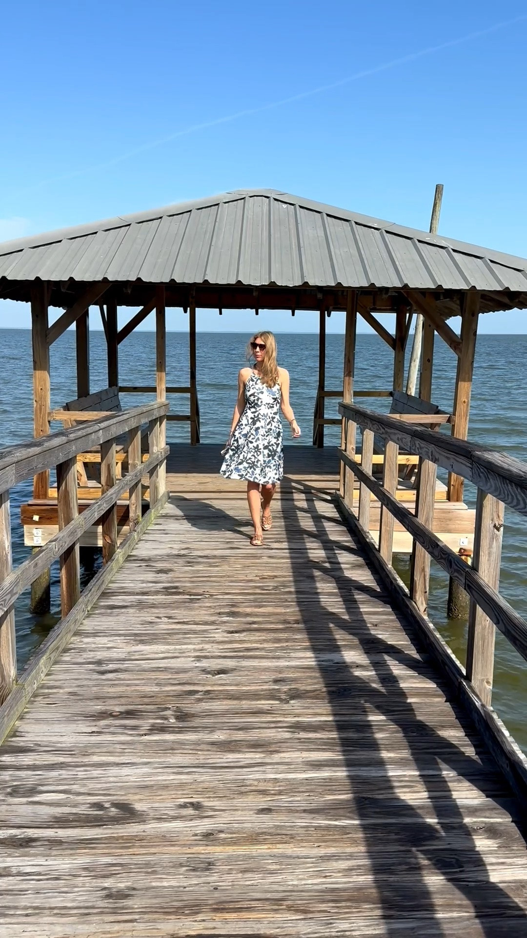 We just got back from vacation and this dress was worn on repeat!

The built in bra = perfect vacation dress. 

I’m wearing a small.