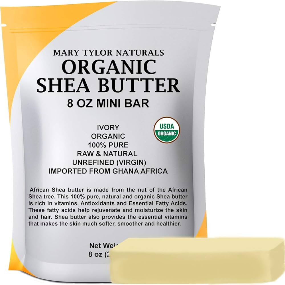 Mary Tylor Naturals Organic Shea butter 8 oz — USDA Certified Raw, Unrefined, Ivory From Ghana ... | Amazon (US)