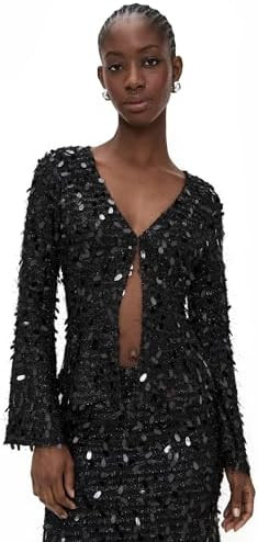 Bailey Rose Women's Sequin Blouse | Amazon (US)