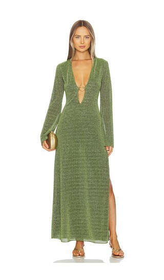 Oseree Lumiere O Long Kaftan in Green. - size S | Revolve Clothing (Global)