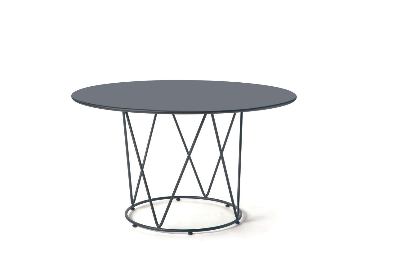 Lucy 43 Inch Round Dining Table In Grey | 1stopbedrooms