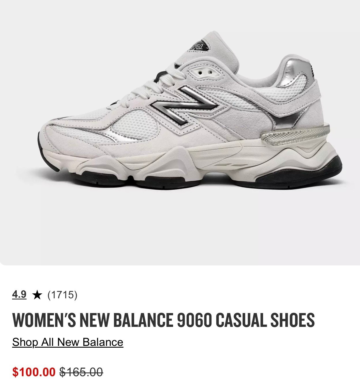 Currently $65 offff!!! New colorway of my favorite sneaker!!

9060
New balance 
Sneakers 
Comfy sneakers 
Mom outfit 
Fall sneakers 

Comment SHOP below to receive a DM with the link to this post on my LTK ⬇ https://liketk.it/5vg7l #ltktravel #ltkshoecrush #ltkfindsunder50#LTKHoliday 

#ltksalealert #ltkgiftguide

#LTKActive #LTKmomlife #LTKSaleAlert