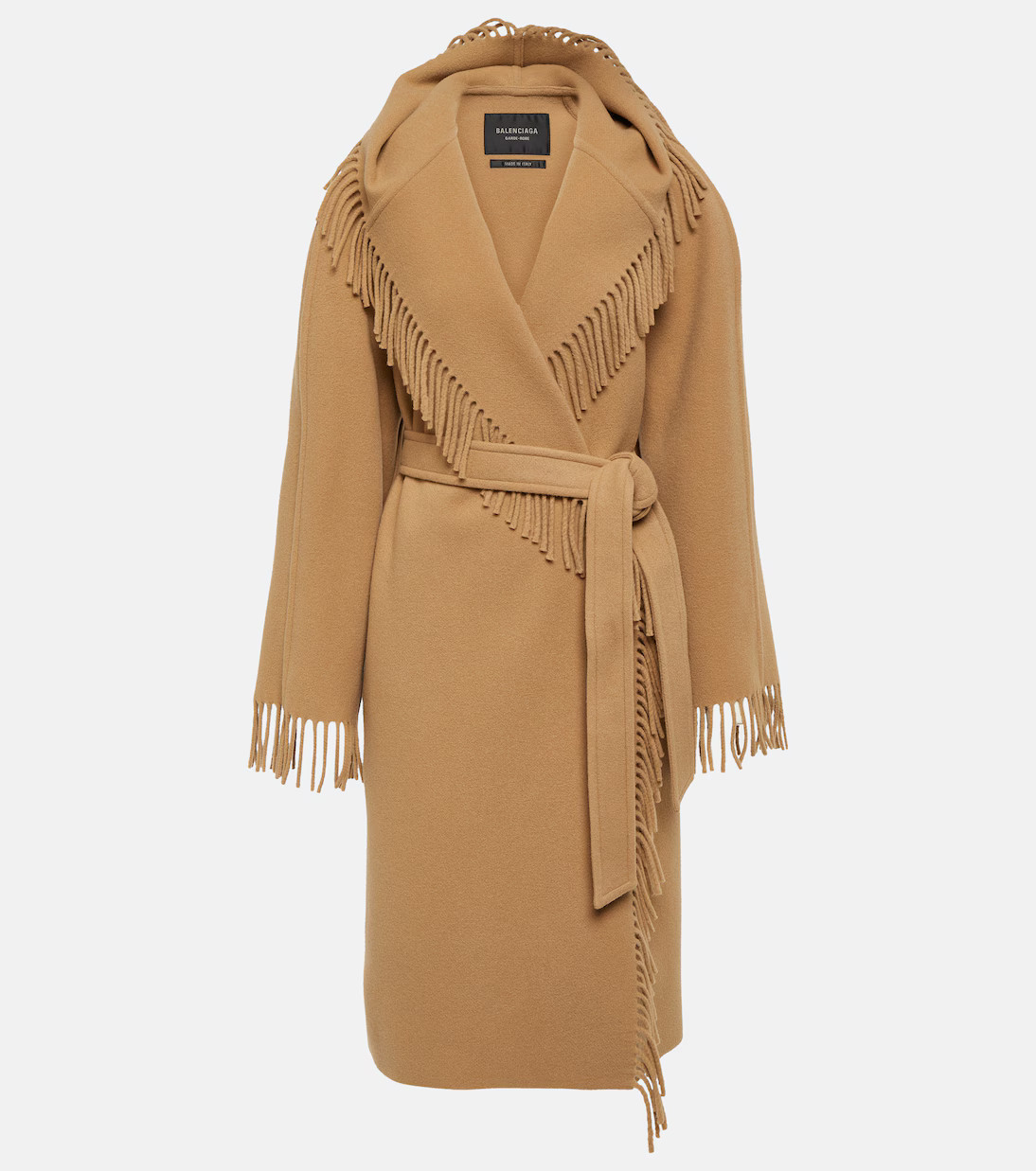 Fringed wool wrap coat | Mytheresa (DACH)