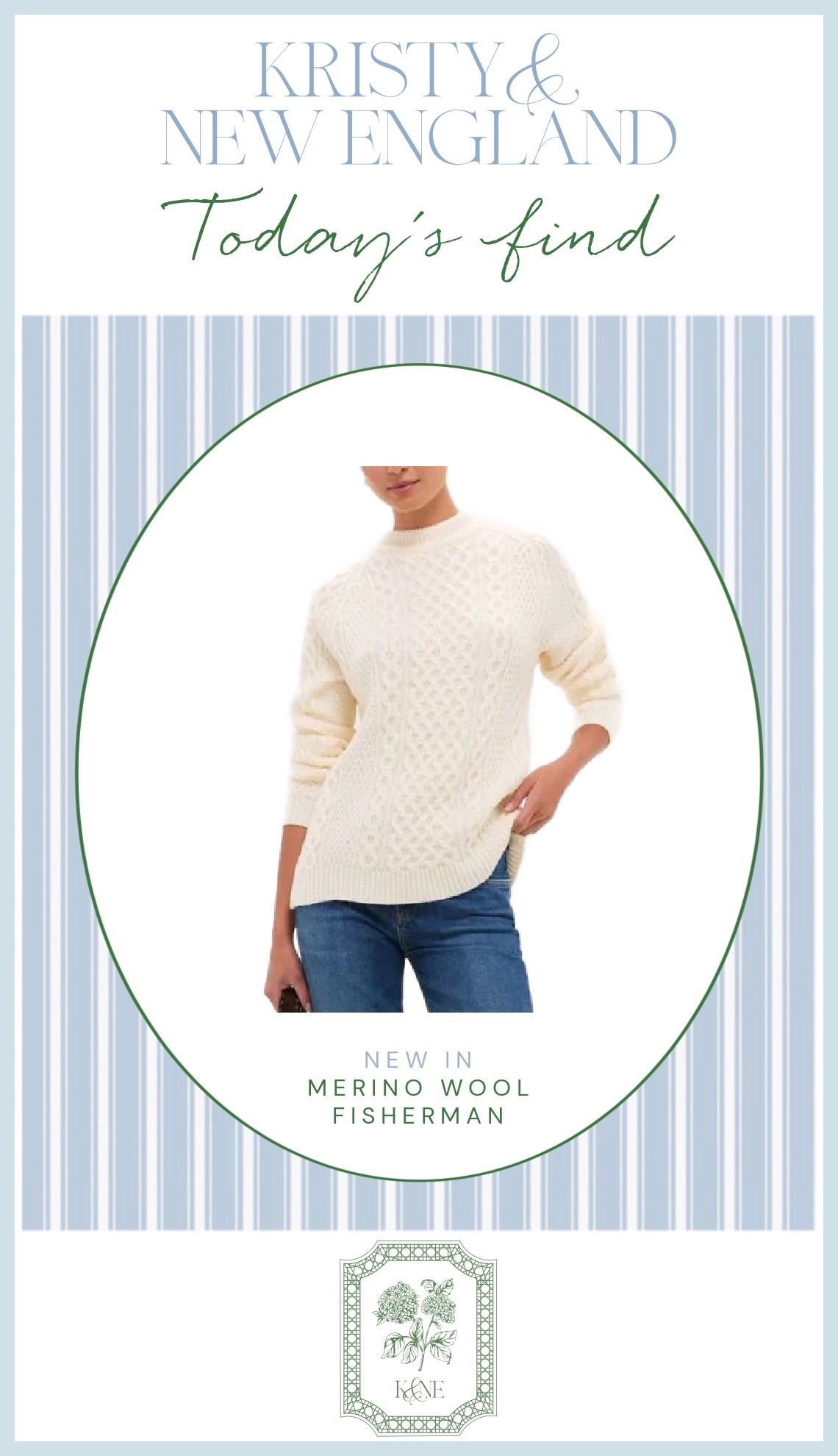 New in fisherman sweater