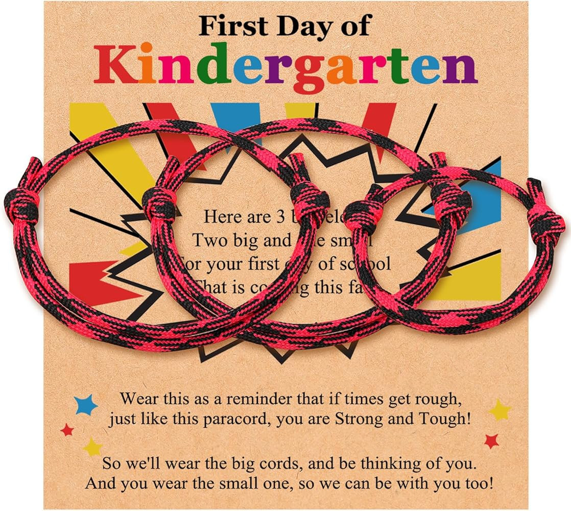 PINKDODO First Day of School Bracelet for 3 Mother Father Son Family Bracelets Back to School Gif... | Amazon (US)