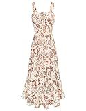 GRACE KARIN Women's 2024 Summer Floral Boho Dress Square Neck Strapped Swing A Line Beach Long Ma... | Amazon (US)