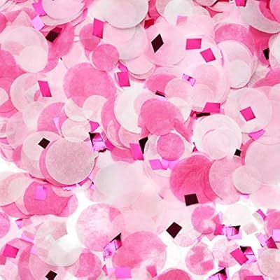 Round Tissue Paper Table Confetti Dots for Wedding Birthday Party Decoration, 1.76 oz (Pink Rose ... | Amazon (US)