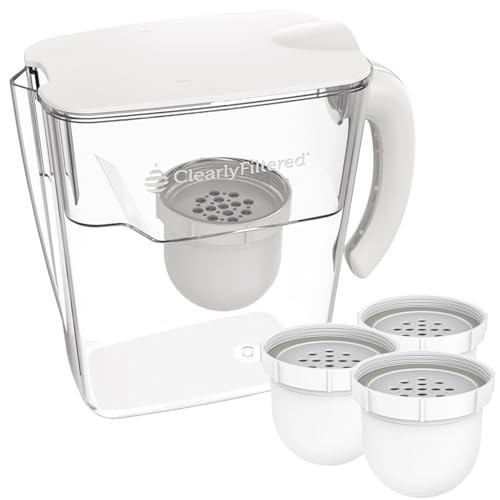 Clearly Filtered No.1 Filtered Water Pitcher/Updated Model/Targets 365+ Contaminants e.g. Fluoride Chlorine PFAS Microplastics Lead Arsenic BPA/BPS Free (Pitcher + 3 Filter Packs) | Amazon (US)