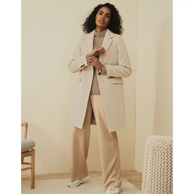 Italian Wool Herringbone Coat | The White Company (UK)
