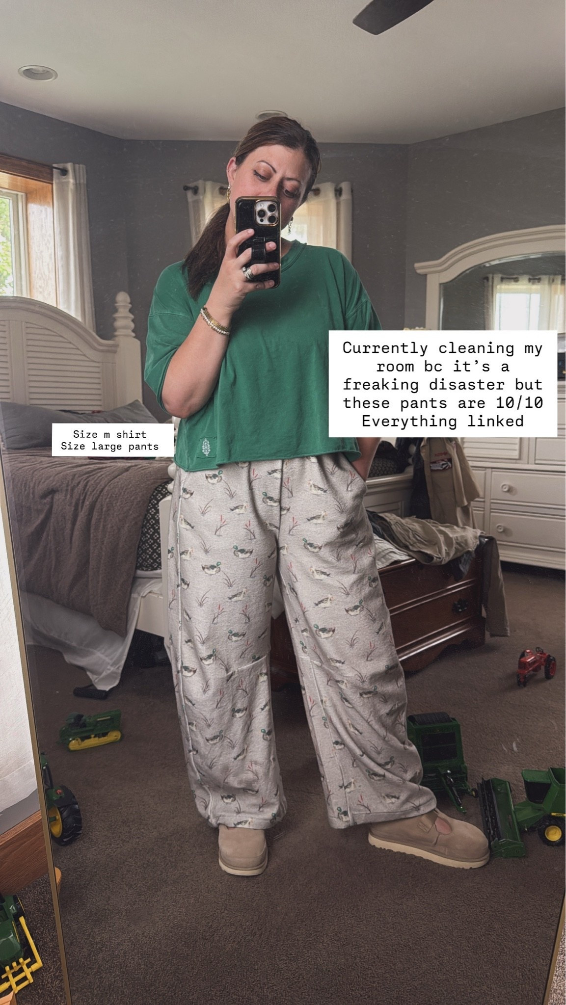Loving today’s comfy fit 
Size medium shirt 
Size large pants

#LTKootd #LTKPetite #LTKmomlife