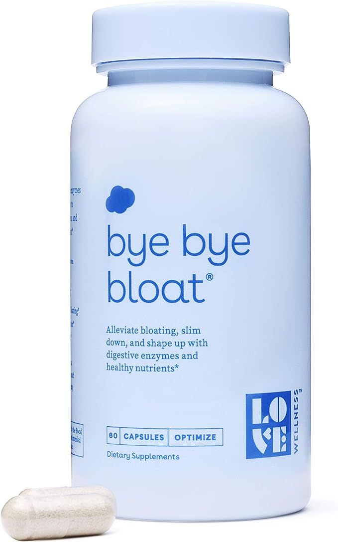 Love Wellness Bye, Bye, Bloat - Digestive Enzymes Supplement - 30 Day Supply - Bloating Relief - ... | Amazon (US)