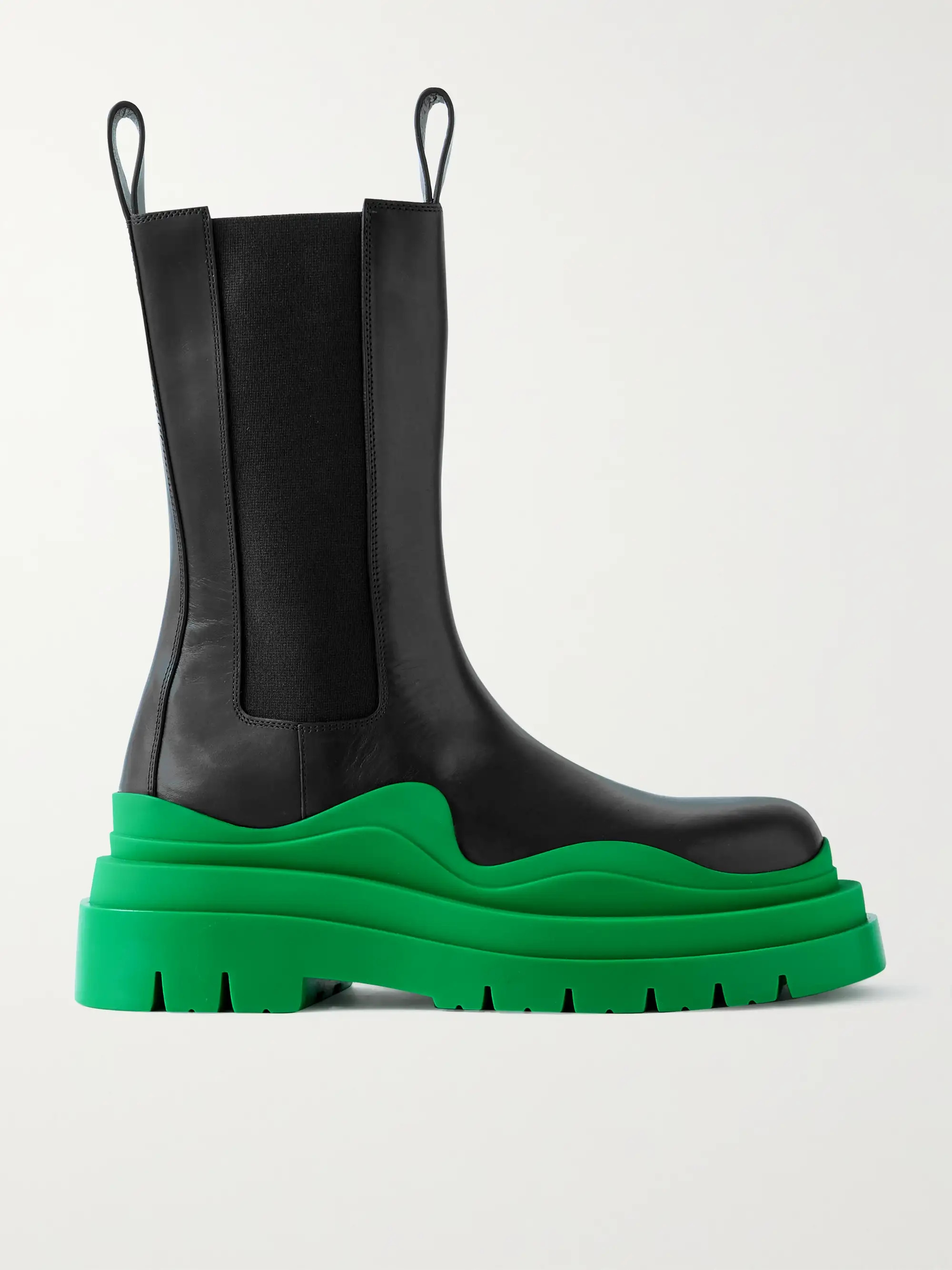 Tire rubber-trimmed leather Chelsea boots | NET-A-PORTER (US)