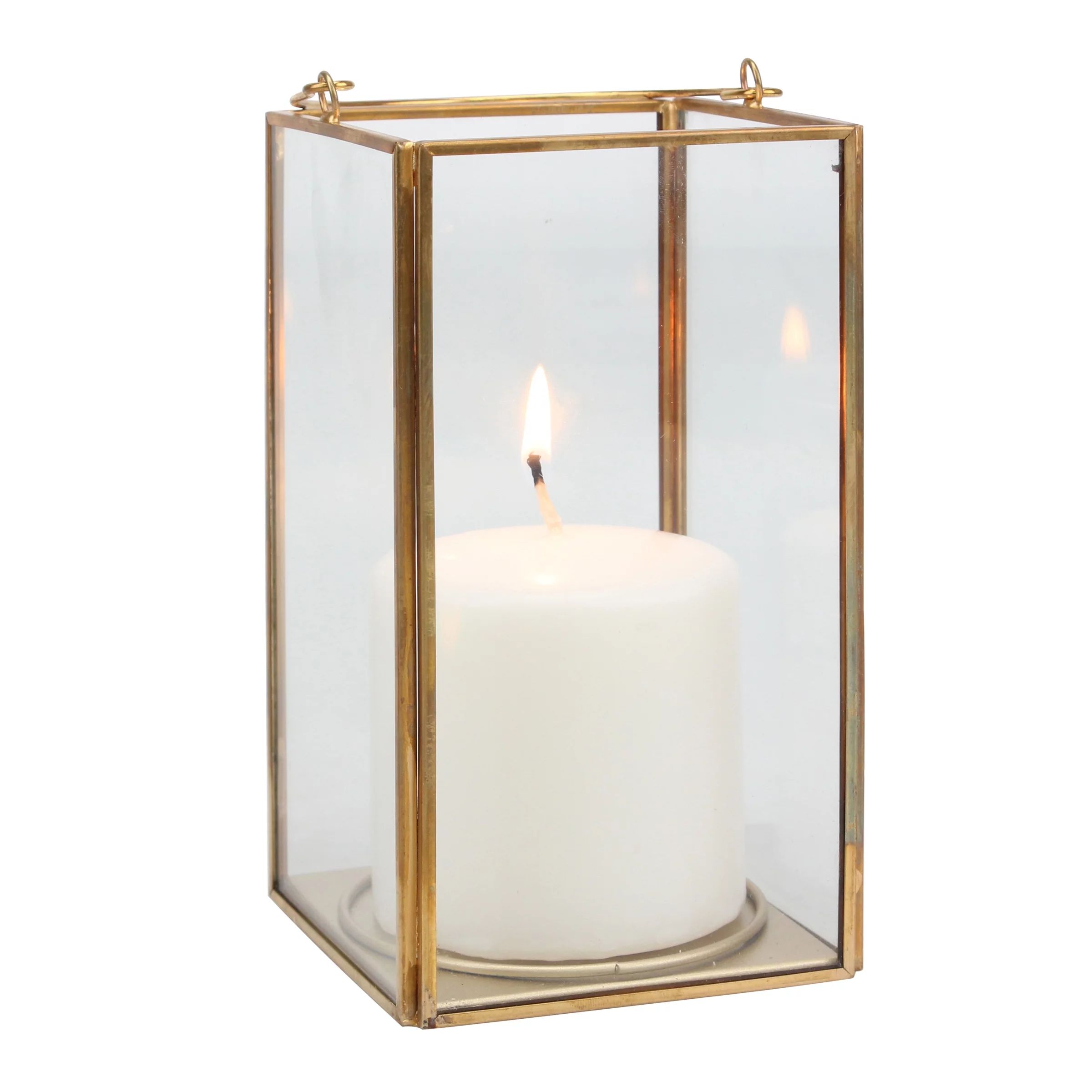 Better Homes & Gardens Medium Decorative Gold Metal Lantern, Candle Holder [Pick up Today] | Walmart (US)