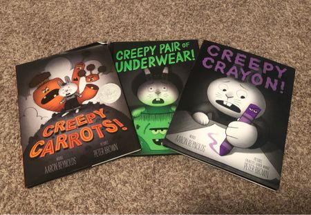 These are our favorite books to read all year round but these are the cutest books for a boo bucket. I pretty much have creepy carrots memorized after reading it over and over to aria for 8 years. 

#LTKHalloween #LTKfamily #LTKGiftGuide