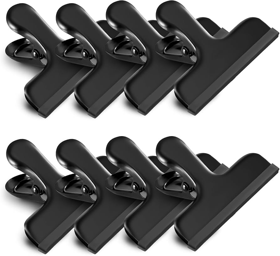 HOUSE AGAIN 8 Pack Stainless Steel Chip Bag Clips Covered with Silicone - NO More Sharp Edges - C... | Amazon (US)
