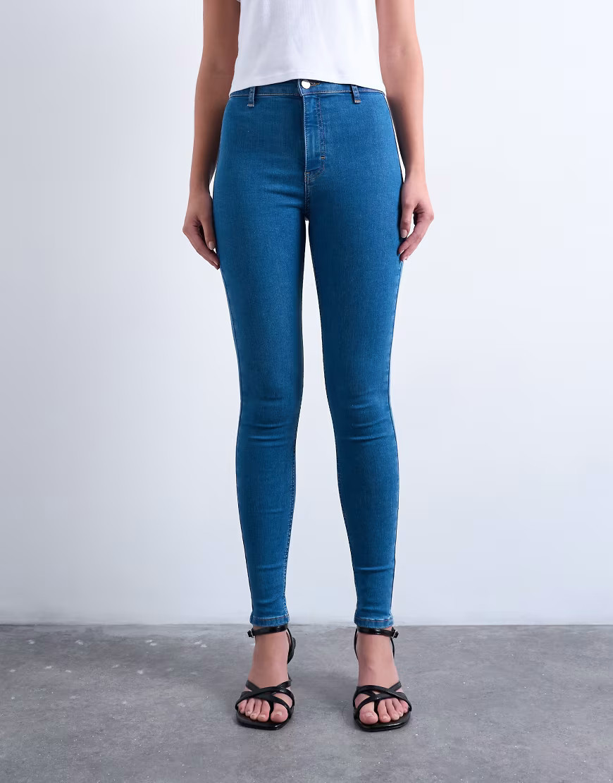 Topshop Joni high rise super skinny jeans in vintage blue | ASOS (Global)