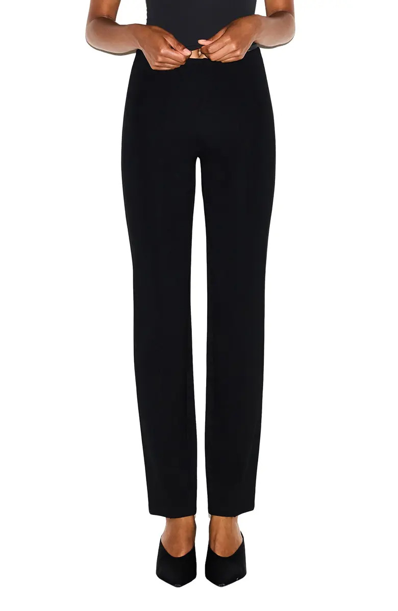 The Essential Collection High Waist Pintuck Straight Leg Pants | Nordstrom