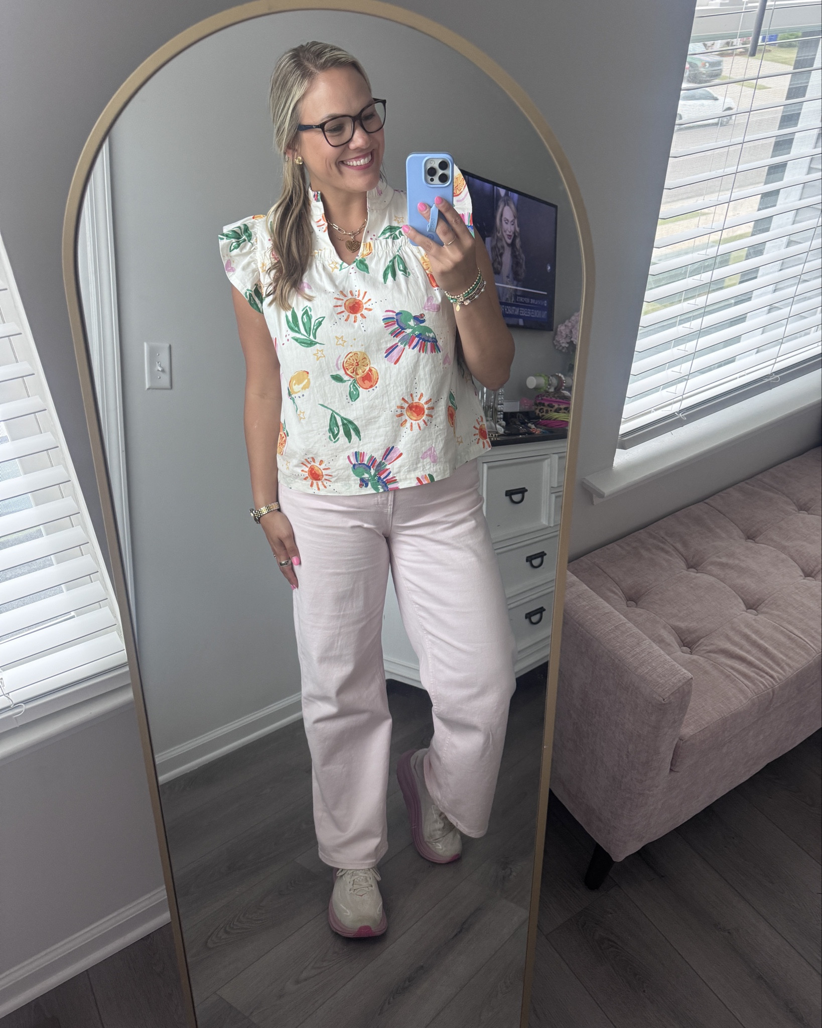 Soft pink + sneakers = my current personality 💅🏼💗

These Old Navy jeans are ONLY $22 right now and I’m not being dramatic when I say you need them. The fit is so good, super flattering, and the color goes with way more than you’d think.

Paired them with my go-to Hoka sneakers (because let’s be honest… I’m choosing comfort every time 🙃). The pink + white detail is SO good and pulls the whole look together.

Top is an old boutique find (of course 🙄) but I linked some really good Amazon options that give the same vibe 👏🏼

Denim jacket is a closet staple — throw it on and suddenly it looks like you tried

Simple jewelry to finish it off because we’re keeping it easy but cute.

spring outfit ideas, casual teacher outfit, pink denim outfit, comfy cute outfits, everyday style

#LTKTall #LTKootd #LTKMidsize