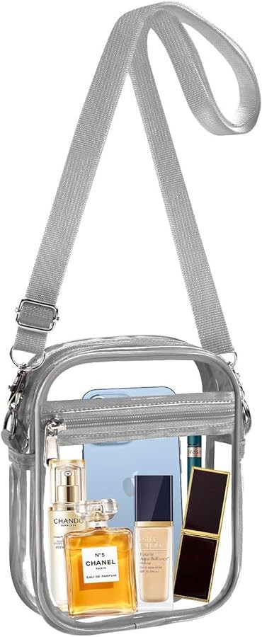 Fibrdoo Clear Crossbody Purse Bag, Clear Bag Stadium Approved with Front Pocket for Concerts Spor... | Amazon (US)