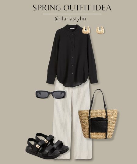 SPRING OUTFIT IDEA 🤍

fashion inspo, spring outfit, spring fashion, spring style, outfit idea, outfit inspo, casual chic outfit, casual chic ootd, black shirt, oversized shirt, striped pants, linen pants, pull on pants, beige pants, black sandals, dad sandals, straw bag, tote bag, black bag, shoulder bag, h&m, target, style inspo, women fashion

#LTKSeasonal #LTKfindsunder100 #LTKstyletip