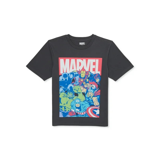 Marvel Boys Avengers Graphic T-Shirt, Sizes 4-18 - Walmart.com | Walmart (US)
