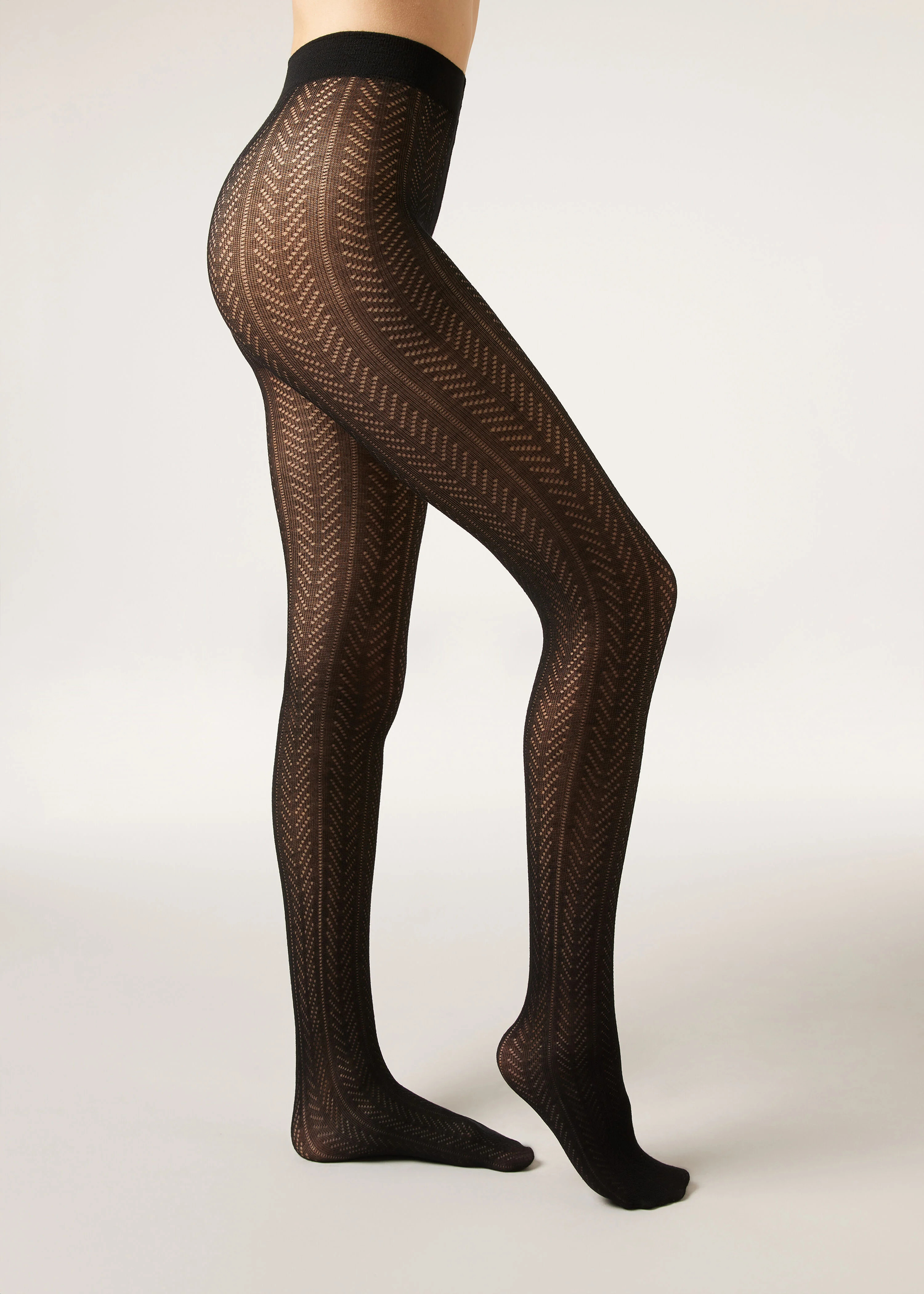 Chevron Tights with Cashmere | Calzedonia US