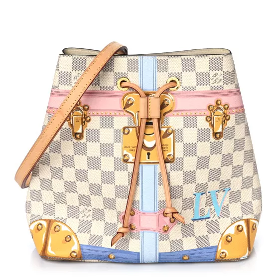 Louis Vuitton Speedy Bandouliere Damier Azur Summer Trunks 30 White/Blue  Multicolor in Canvas/Leather with Brass - US