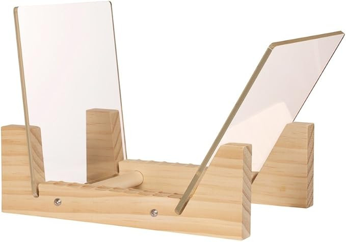 KAIU Vinyl Record Storage - Solid Wood with Crystal Clear Acrylic Holder - Premium Design (Natura... | Amazon (US)