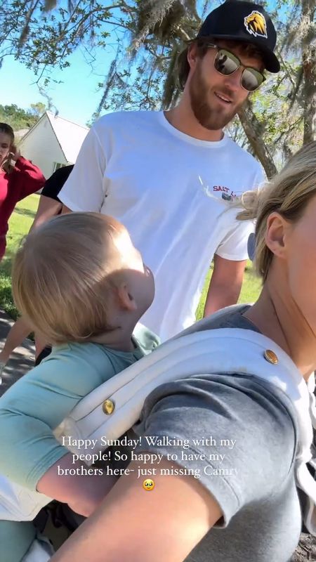 On a walk with the family! This baby carrier has been such a good buy. 

baby l baby carrier l walking 

#LTKfamily #LTKbaby #LTKkids
