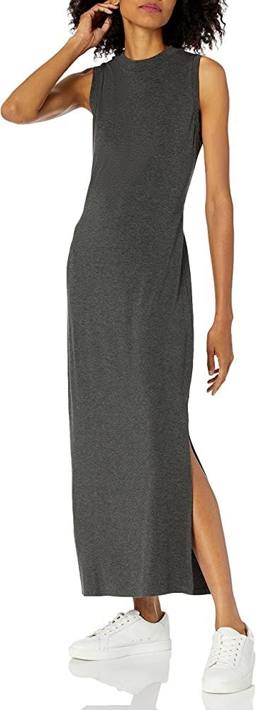 Daily Ritual Women's Jersey Standard-Fit Mock-Neck Maxi Dress | Amazon (US)