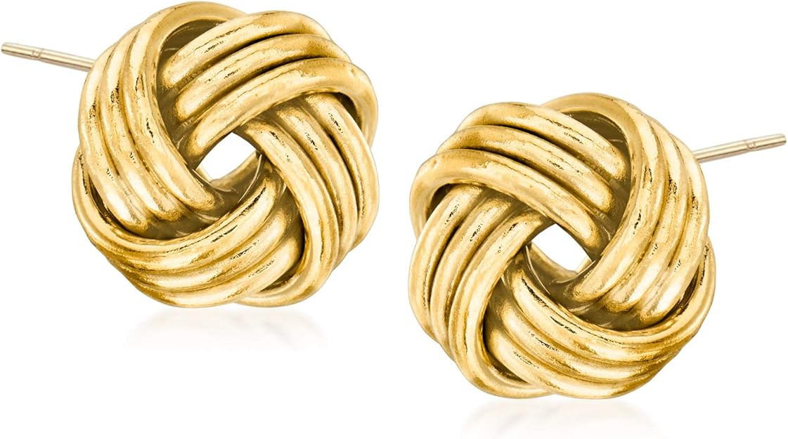 Ross-Simons 14kt Yellow Gold Love Knot Earrings | Amazon (US)