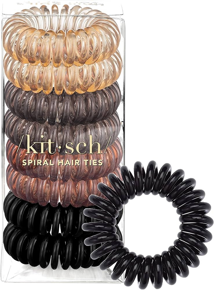 Kitsch Spiral Hair Ties for Women – Hair Ties No Damage, Ponytail Holders for Thick and Thin Ha... | Amazon (US)