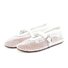 Women Mesh Ballet Flats Fishnet Ballerina Flats Casual Summer Flats | SHEIN