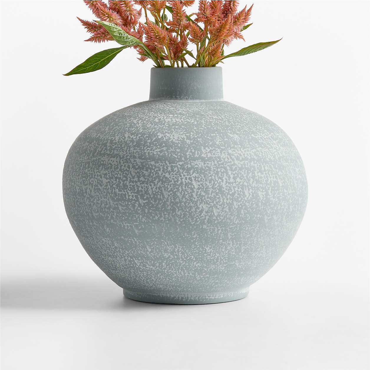 Ophelia Ocean Blue Ceramic Vase 10" + Reviews | Crate & Barrel | Crate & Barrel