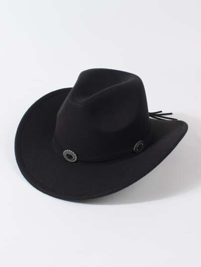 SHEIN X Stagecoach Rope Decor Fedora Hat | SHEIN