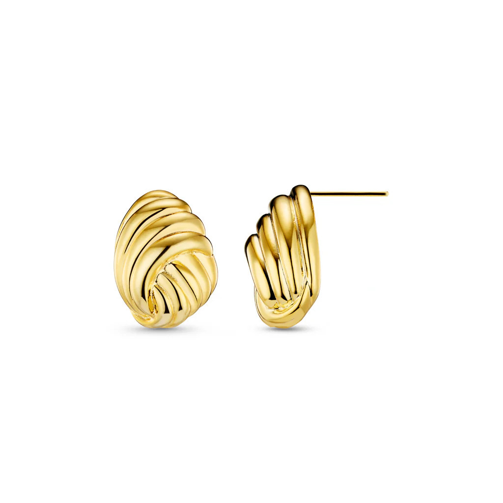 Statement Oval Woven Stud Earrings | Orelia