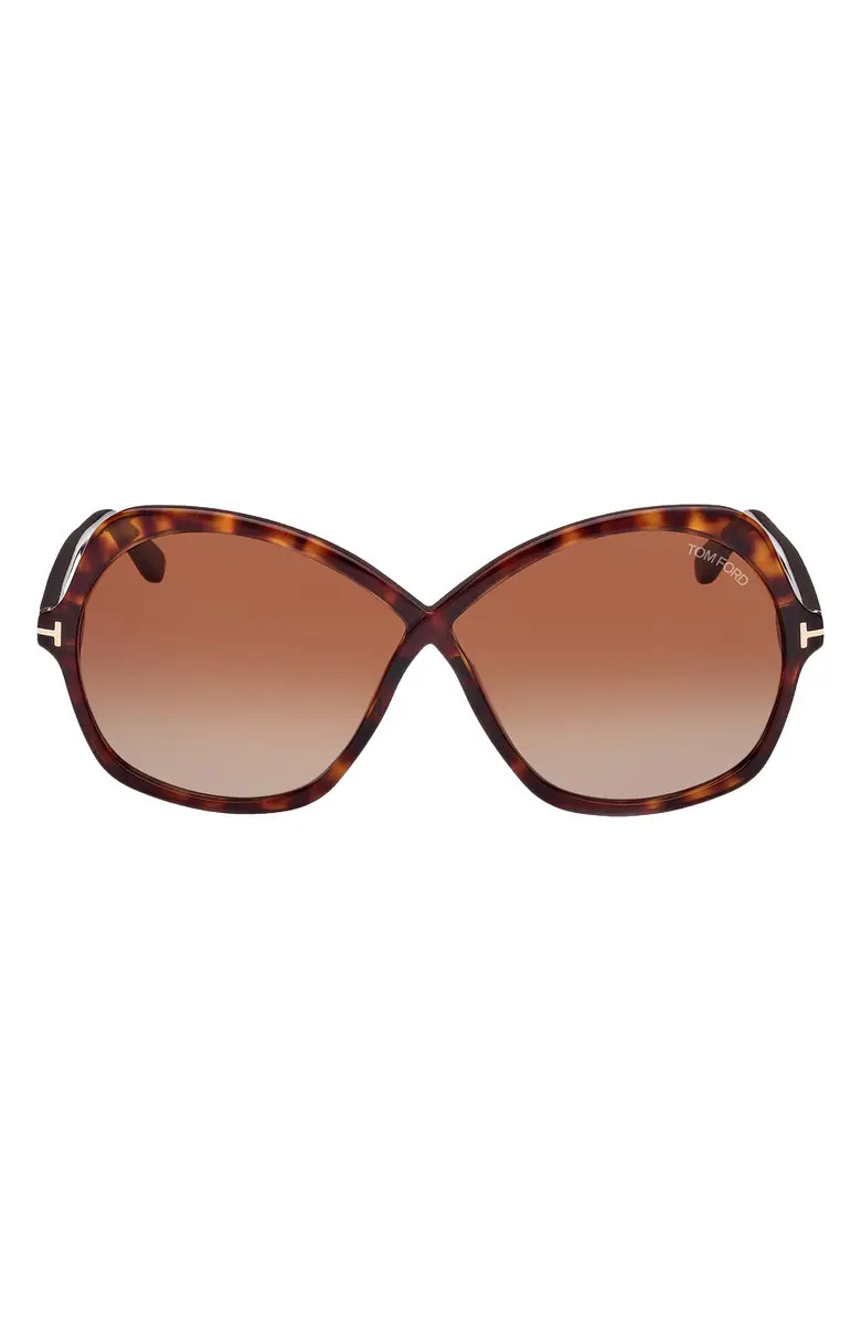 TOM FORD Rosemin 64mm Gradient Oversize Butterfly Sunglasses | Nordstrom | Nordstrom