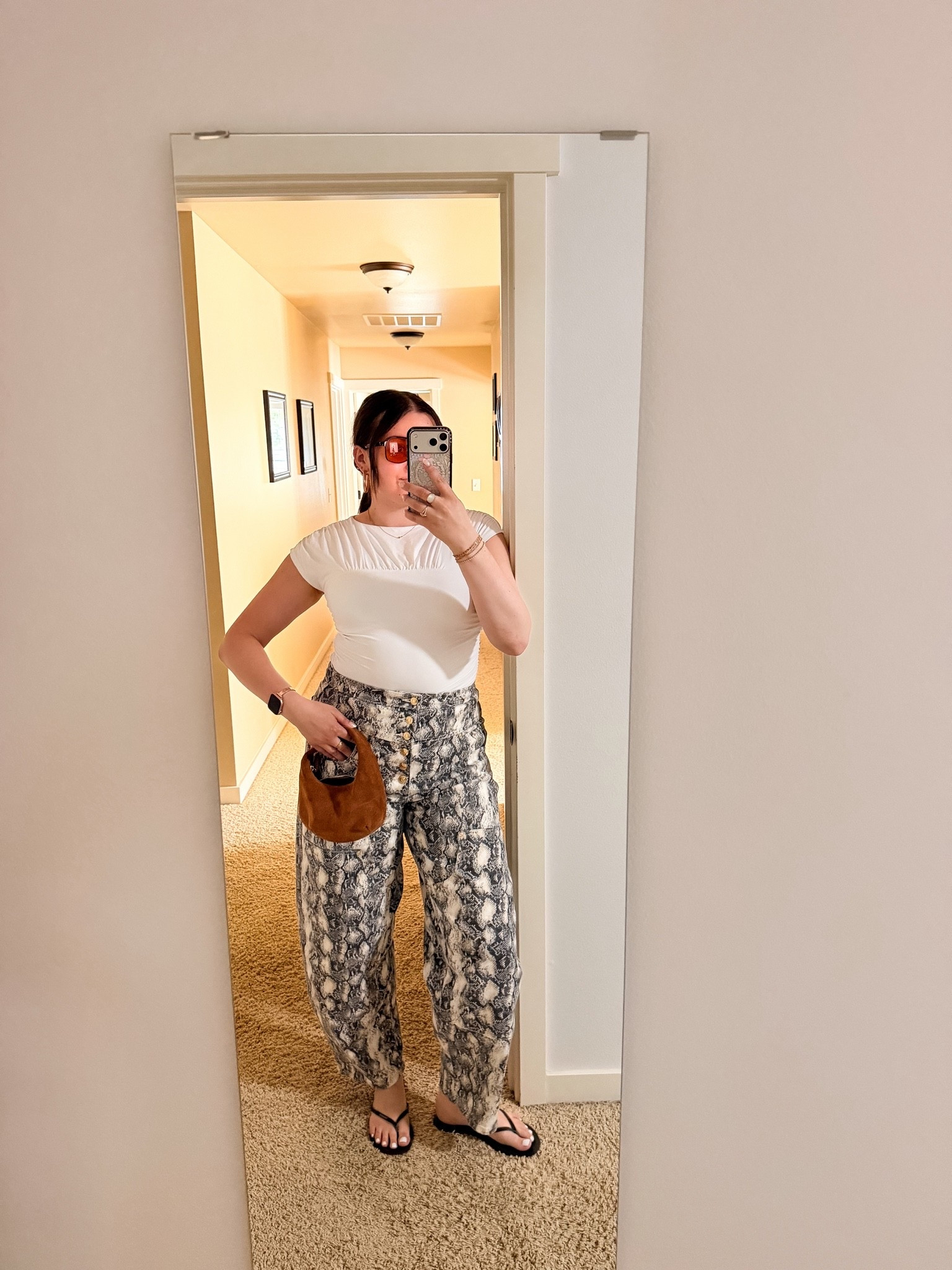 I took the same elements from the last look to get ready for dinner with family. This top was a surprising hit and I kept it basic still with a flip flop. You’ll rarely catch me in any other shoe this time of year 🤣

#LTKootd #LTKMidsize #LTKdayinmylife