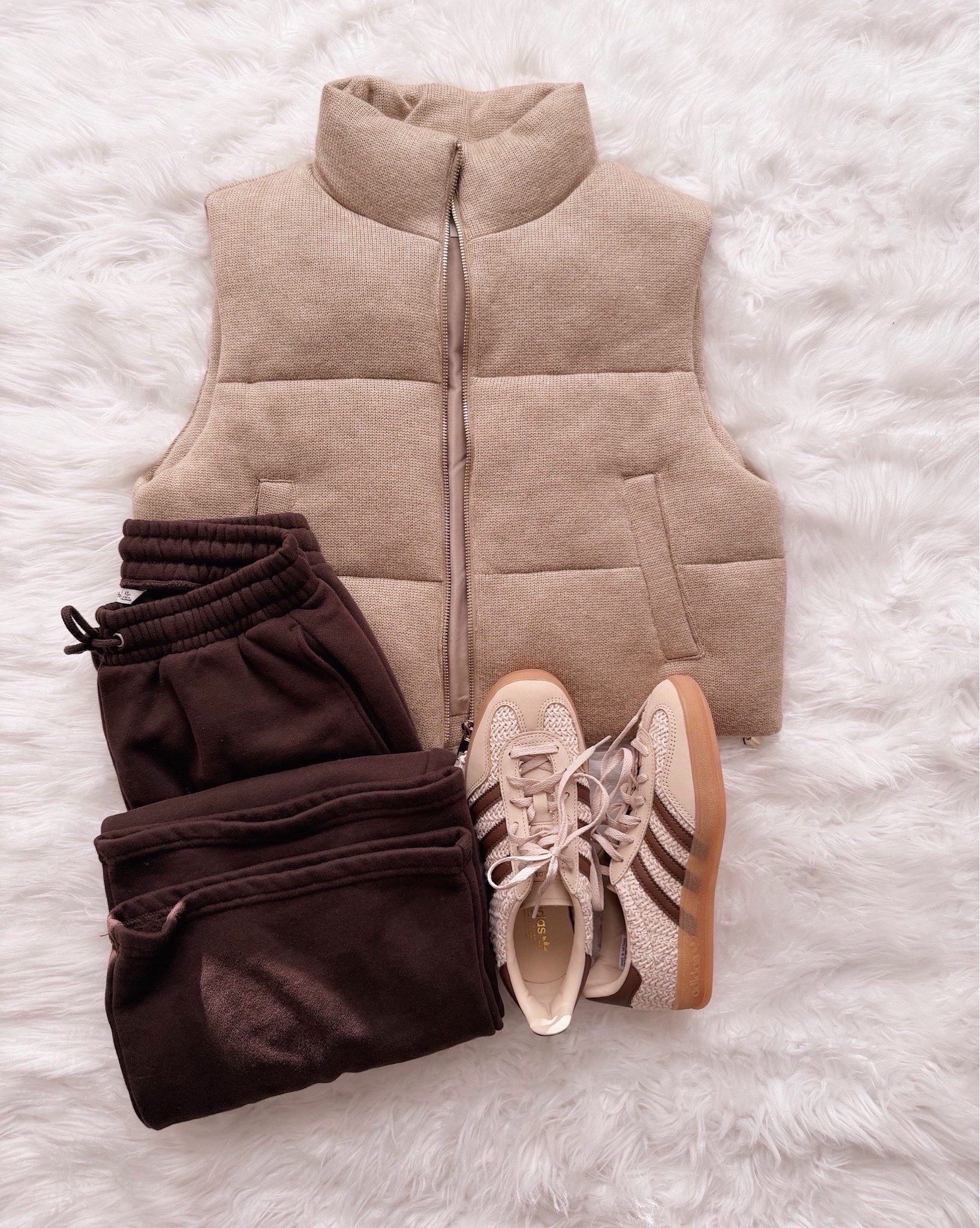 This vest has been my go-to for casual days. I love how it pairs with chocolate joggers and neutral sneakers for a cozy, pulled-together look that still feels effortless.

fall athleisure, neutral outfit, casual weekend style, cozy outfit ideas, brown joggers, puffer vest outfit, adidas sneakers, fall neutrals, everyday outfit, capsule wardrobe, comfy fall look

#LTKTravel #LTKgrwm #LTKfitnessgoals