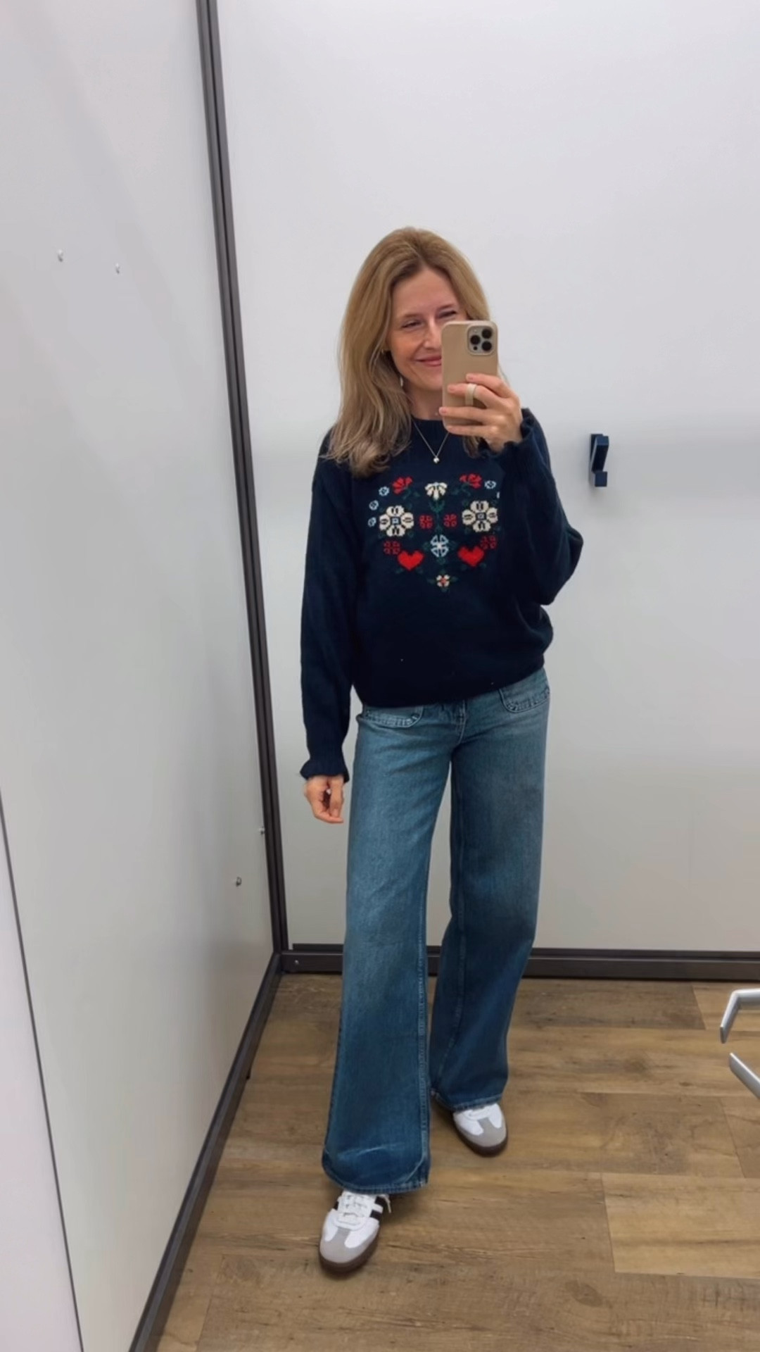 Old Navy sweater that’s a win! I’m in a medium here, I’d say it fits true to size. I tried on the large too and liked that as well. 

#LTKValentine