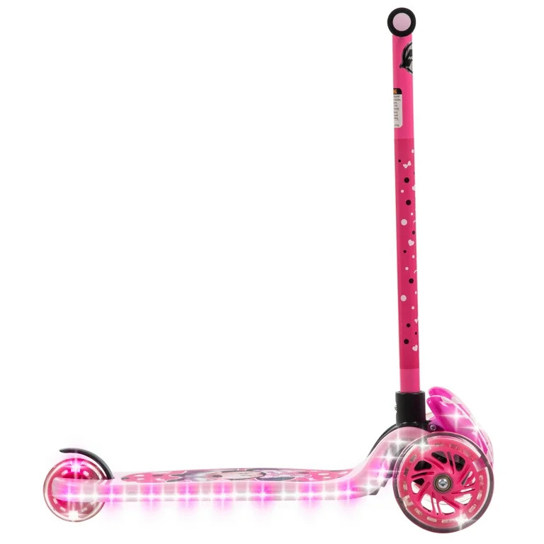 Disney Minnie 3-Wheel Lights and Sounds Tilt n' Turn Scooter for Girls, Ages 3 Years Up, Pink, by... | Walmart (US)