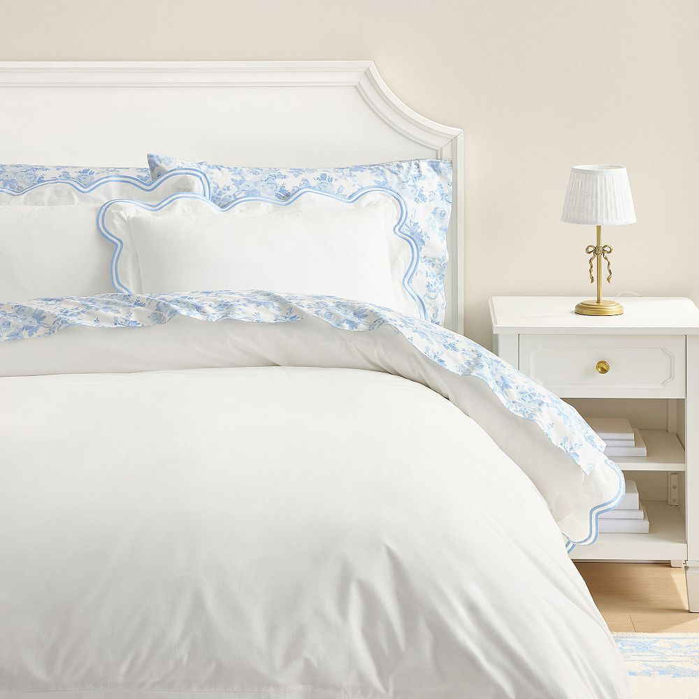 LoveShackFancy Embroidered Scallop Duvet Cover | Pottery Barn Teen