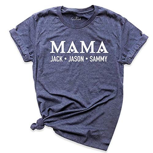 Custom Mama Shirt, Mom Shirts with Kids Names, Mothers Day T-Shirt, Personalized Mama Graphic Tees,  | Amazon (US)