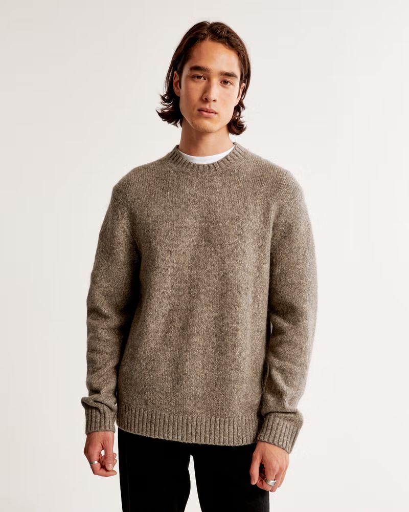 Men's Marled Crew Sweater | Men's Tops | Abercrombie.com | Abercrombie & Fitch (US)