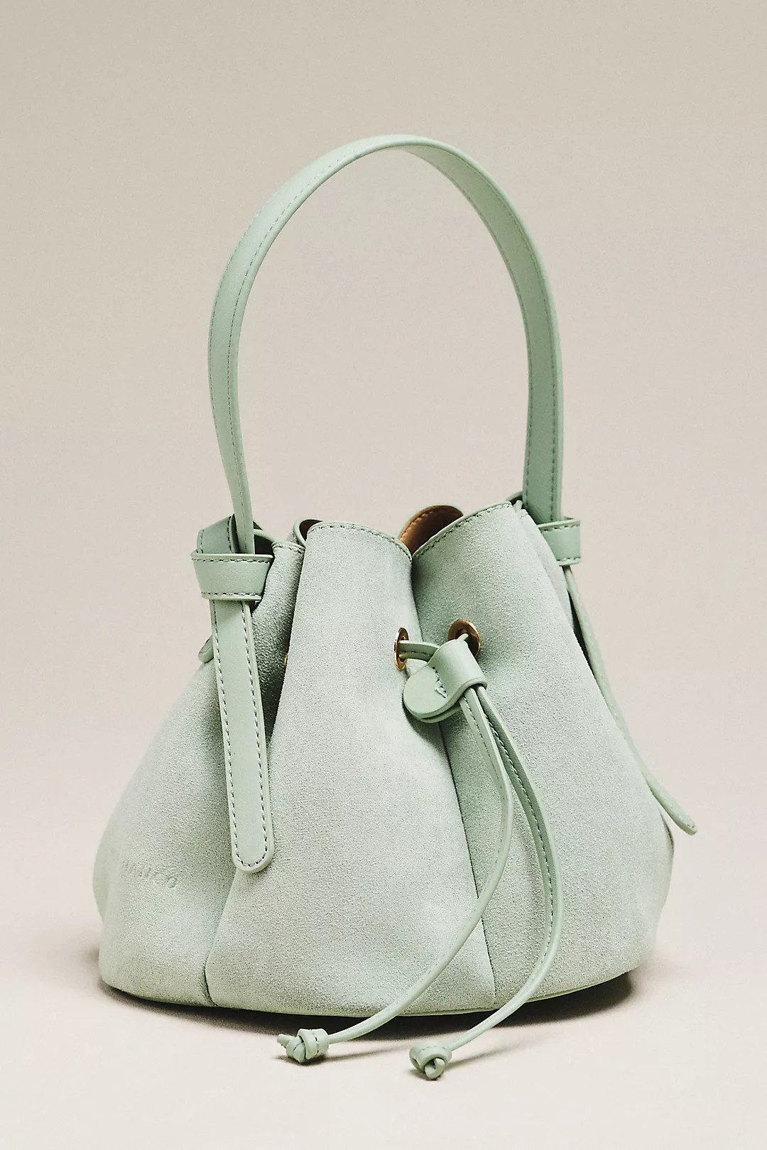 Melie Bianco Laguna Cinched Mini Faux-Suede Bucket Bag | Anthropologie (US)