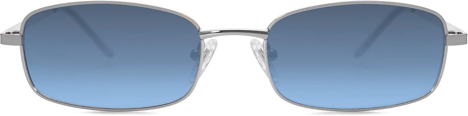 SOJOS Trendy Rectangle Sunglasses Womens Mens, Retro 80s 90s Y2k Chic Narrow Thin Skinny Sunnies SJ1187 | Amazon (US)