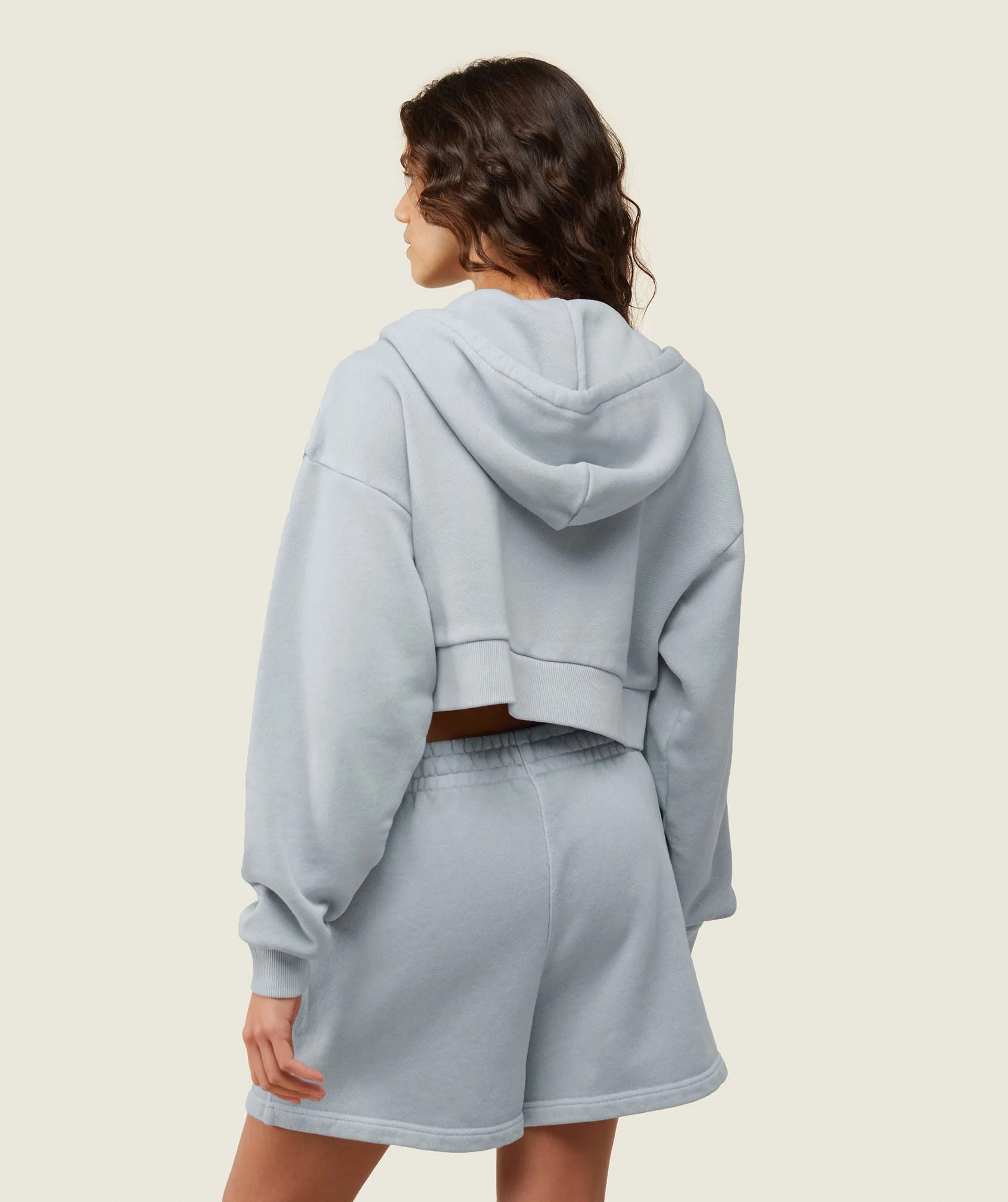 Gymshark everywear Cropped Zip Hoodie - Ice Grey | Gymshark (Global)