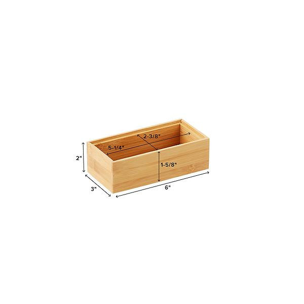 6" x 18" Bamboo Drawer Organizer Starter Kit | The Container Store