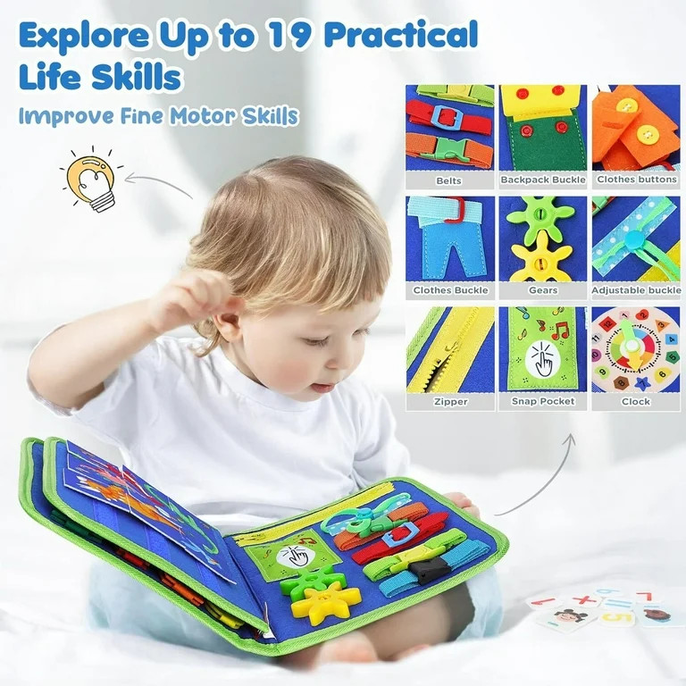 Beautysureup Busy Board, Montessori Sensory Toys for Age 1-4 , Toddlers Travel Toys, Educational ... | Walmart (US)