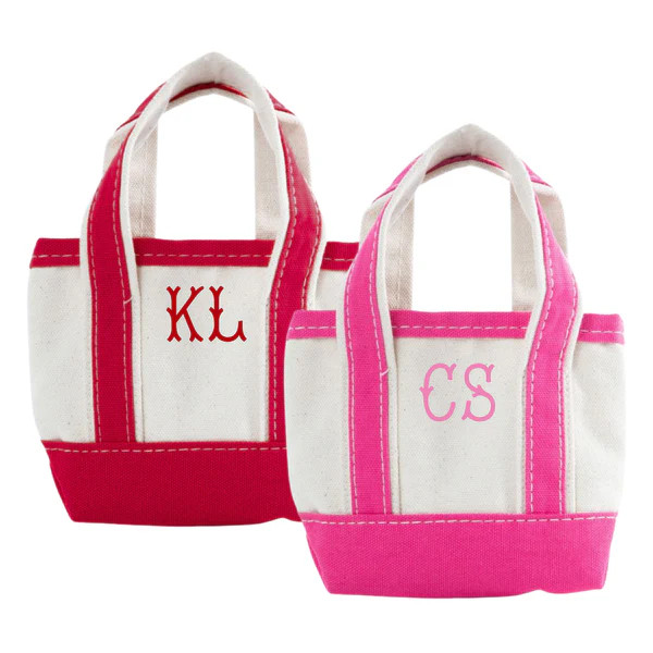 Mini Canvas Tote | Sprinkled With Pink